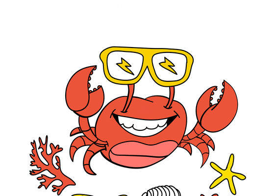 趣味螃蟹印花图案，轻松打造个性服装
