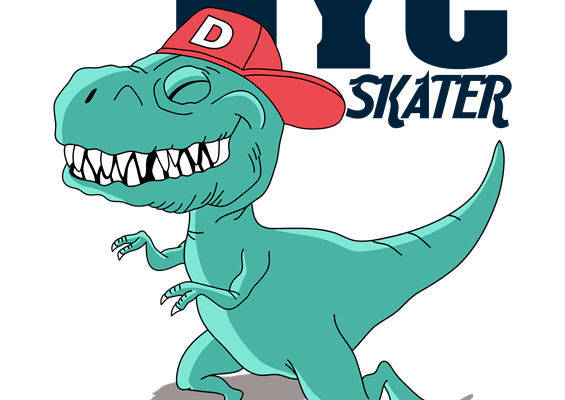 恐龙滑板手印花裁片印花服装印花