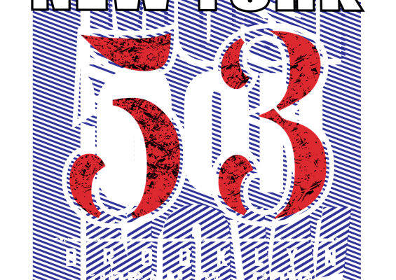 复古纽约53号街头风服装印花