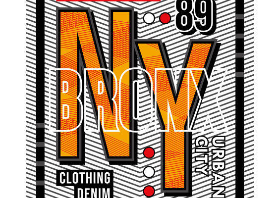 复古纽约都市风格服装印花裁片