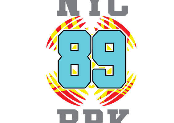 复古运动风89号数字印花，打造个性服装裁片