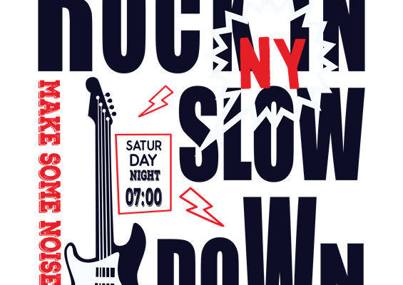 摇滚布鲁克林夜场服装印花裁片