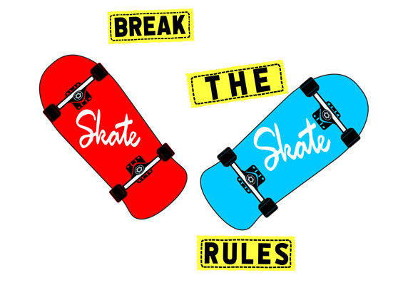 创意滑板图案裁片印花，打造个性服装