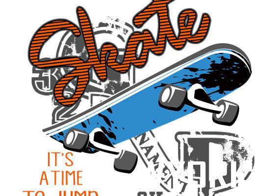 滑板图案裁片印花，打造街头潮流服装