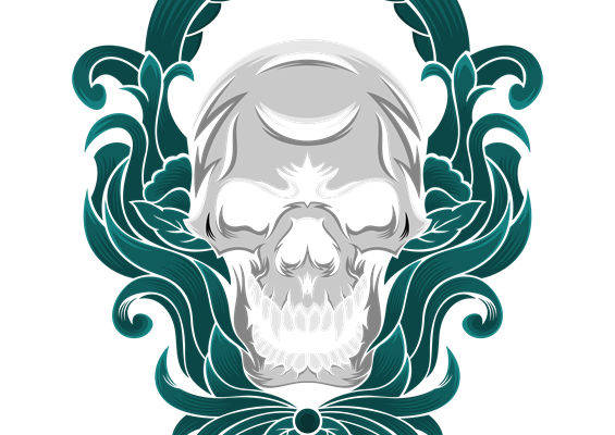 神秘骷髅花型裁片印花，为你的服装增添神秘感