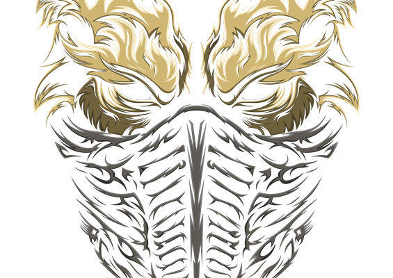 华丽火焰纹样服装印花裁片设计