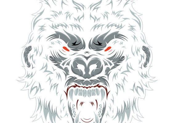 酷炫狼头纹样裁片印花，打造个性服装