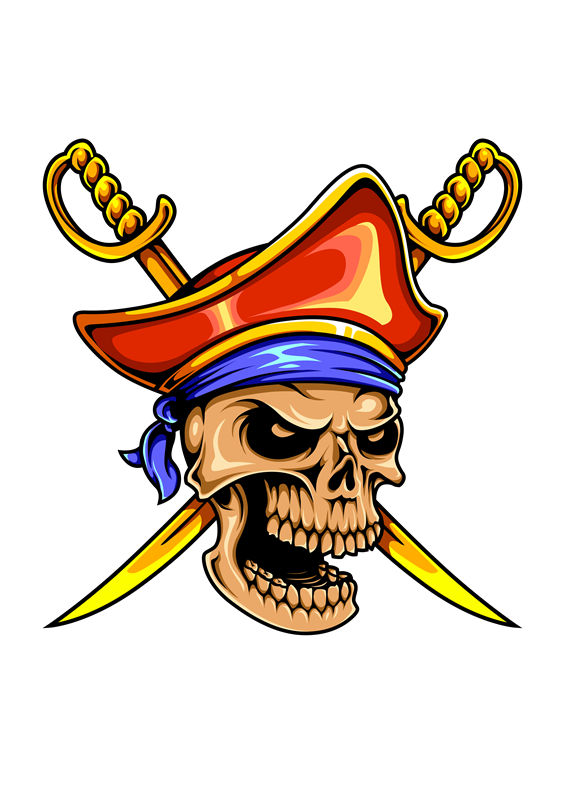 酷炫海盗风裁片印花,打造个性服装