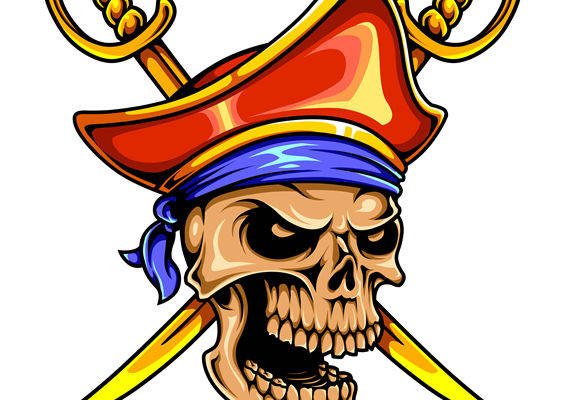 酷炫海盗风裁片印花,打造个性服装