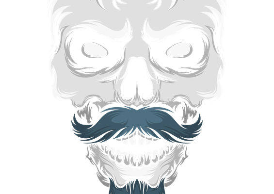 骷髅纹样裁片印花：独特风格服装印花素材