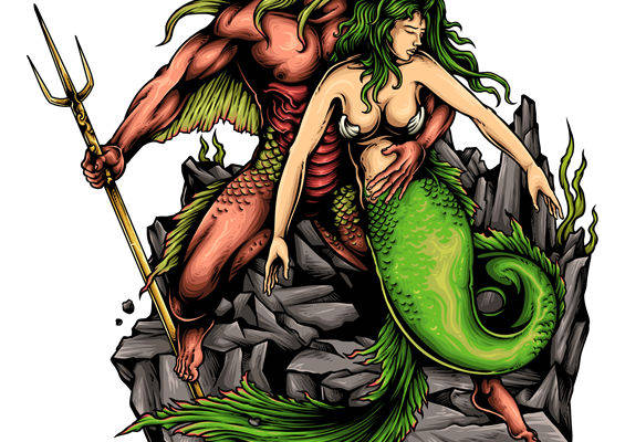 海神与美人鱼:创意服装印花设计灵感