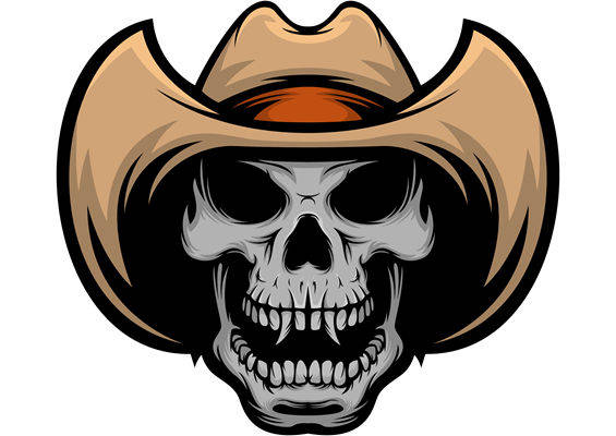 牛仔风骷髅头裁片印花：独特设计服装印花素材