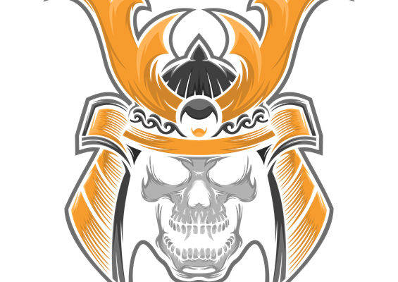 骷髅武士头盔图案：服装印花裁片设计灵感
