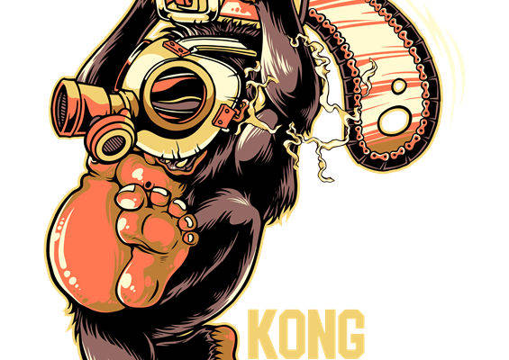 复古工业风大猩猩印花裁片：服装印花新选择