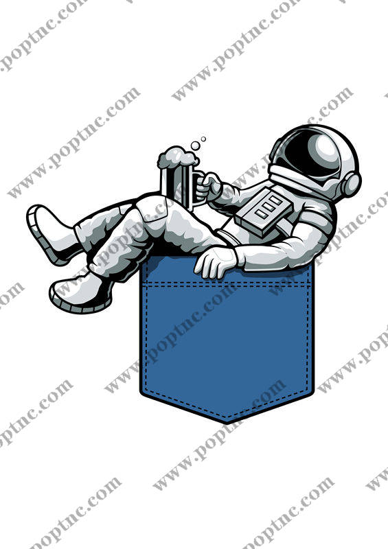 轻松休闲宇航员印花:打造个性服装的完美裁片