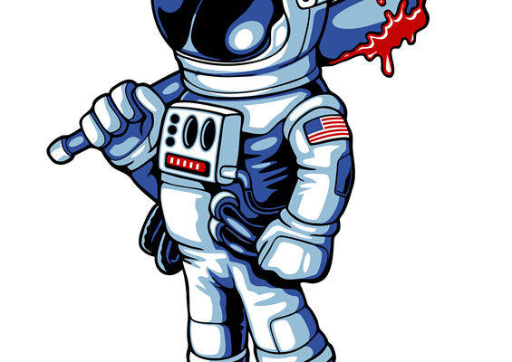 宇航员图案裁片印花，独特设计打造个性服装