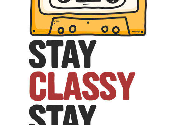 复古磁带图案服装印花素材，打造独特个性