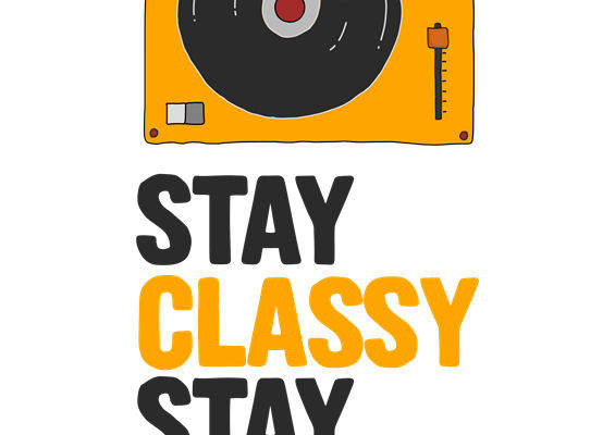 复古唱片机图案裁片印花，打造个性服装