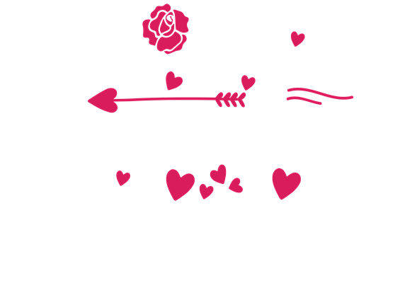 浪漫玫瑰箭矢心形图案服装印花裁片