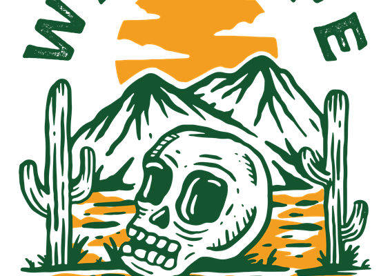 自然风沙漠骷髅图案服装印花裁片