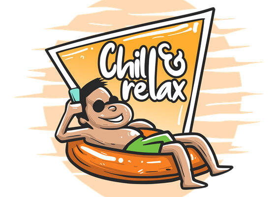 夏日清凉泳圈图案服装印花裁片