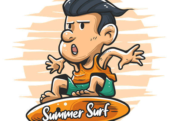 夏日冲浪男孩印花：服装印花裁片设计灵感