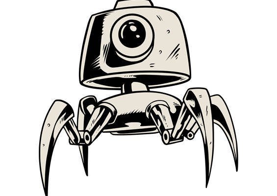 复古机械蜘蛛印花图案：服装印花裁片设计灵感