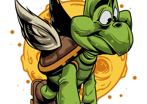 卡通绿龙纹样裁片印花，创意服装印花设计