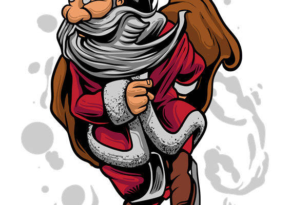 圣诞老人裁片印花：节日氛围浓郁的服装印花素材