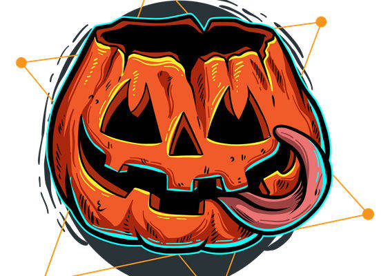 万圣节南瓜头裁片印花,万圣节服装印花新选择