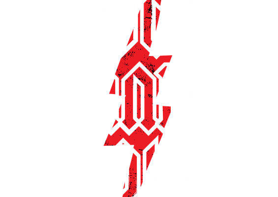 红色闪电纹理裁片印花，打造独特服装设计