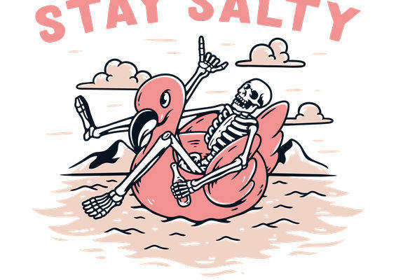 夏日风情骷髅火烈鸟裁片印花,打造个性服装