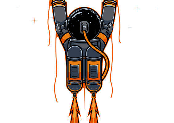 未来科技感宇航员印花图案，打造个性服装