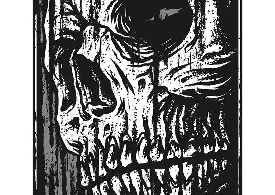 骷髅纹理裁片印花,打造独特服装设计