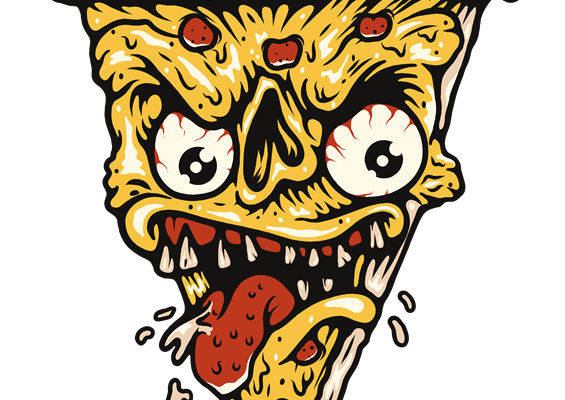 怪诞披萨怪兽印花：服装印花新宠