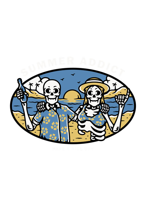 夏日海滩风情裁片印花，打造清凉夏日服装
