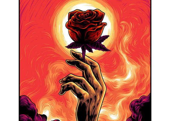 玫瑰花型裁片印花,打造个性服装