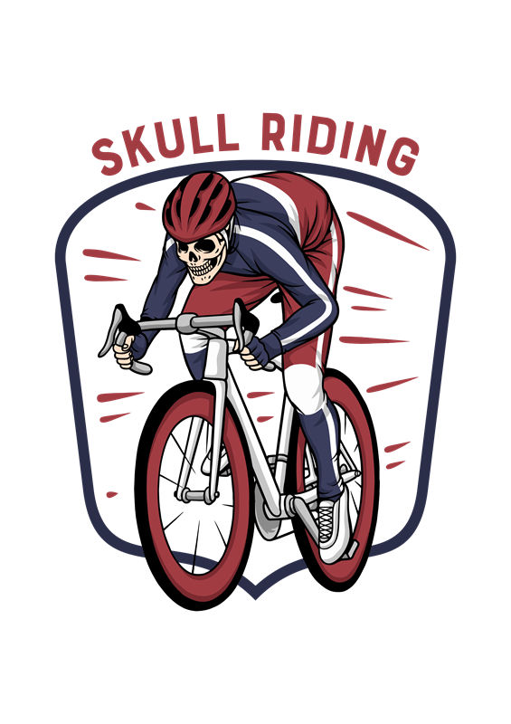 骷髅骑行者图案：服装印花裁片设计灵感