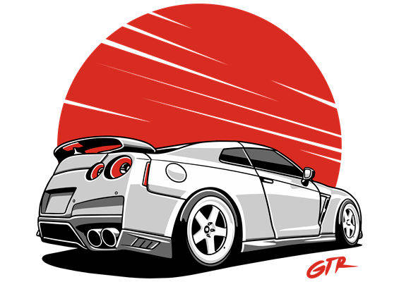 激情跑车图案裁片印花，打造个性服装