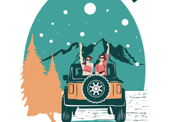 自由冒险，户外旅行的服装印花设计