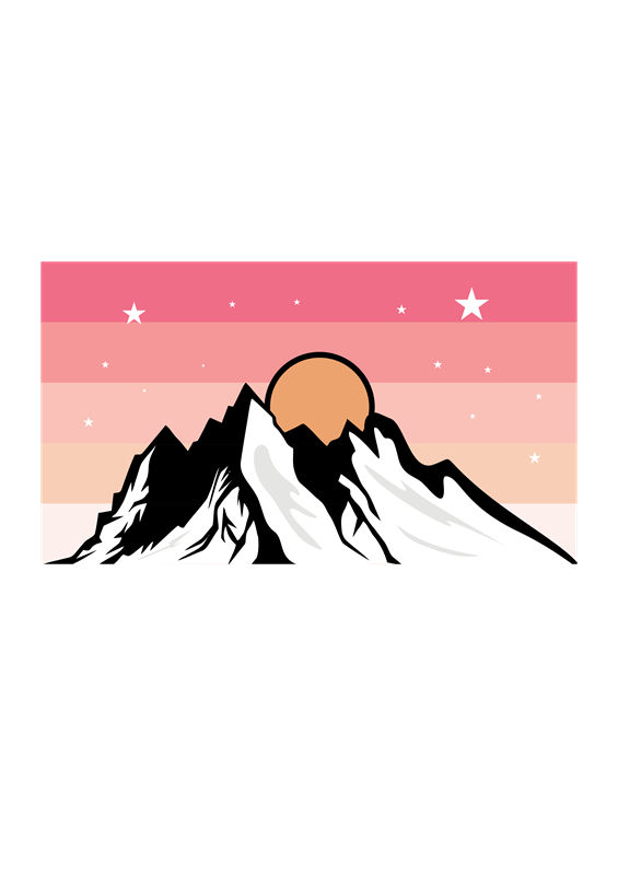浪漫山峰日出：服装印花裁片设计灵感