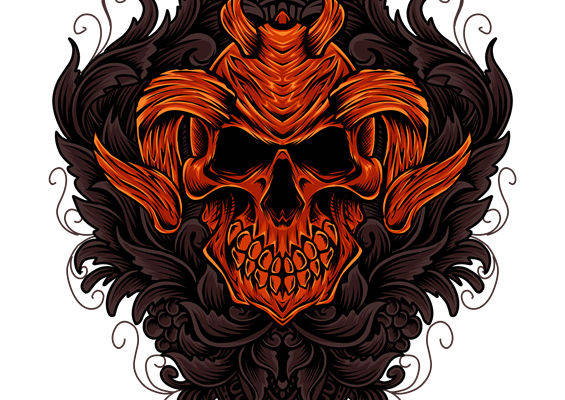 暗黑火焰纹身图案：服装印花裁片设计灵感