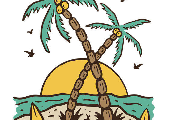 热带风情SALTY VIBES服装印花设计