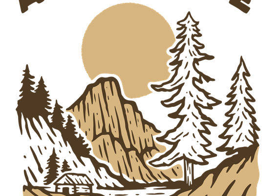 自然山林探险图案裁片印花，打造户外风格服装