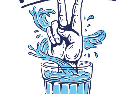 清新简约水滴纹路服装印花设计