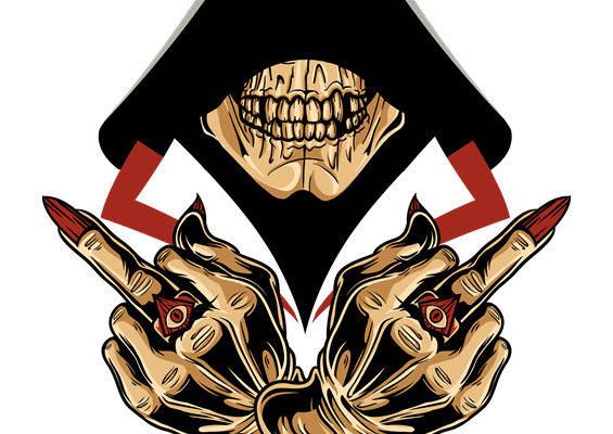 骷髅手纹身图案：服装印花设计灵感