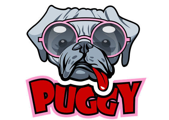 时尚潮流PUGGY狗头印花图案，适合服装裁片印花