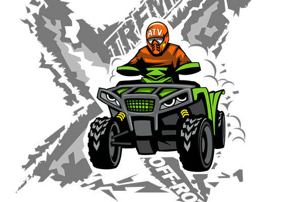 极限越野ATV图案裁片印花，为你的服装增添动感