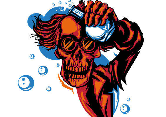 骷髅头纹身图案：时尚个性服装印花裁片