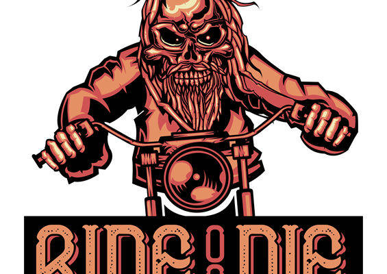 狂野机车骷髅头图案，服装印花裁片设计灵感